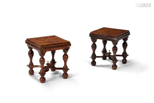 A pair of William III yew stands