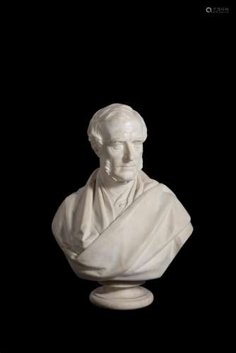 Matthew Noble (British 1818-1876), a marble bust of Frederic...