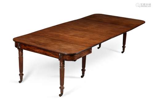 A Regency mahogany concertina action extending dining table