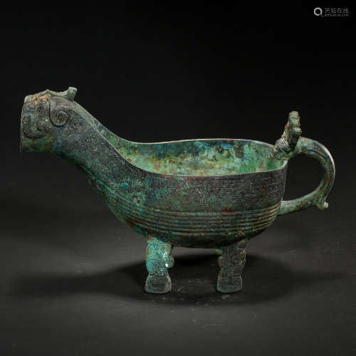 CHINESE HAN DYNASTY BRONZE CUP
