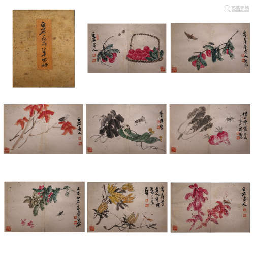 CHINESE CALLIGRAPHY AND PAINTING ALBUM, QI BAISHI