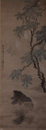 CHINESE PAINTING AND CALLIGRAPHY, FISH
