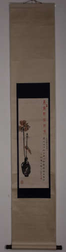CHINESE PAINTING AND CALLIGRAPHY, LOTUS