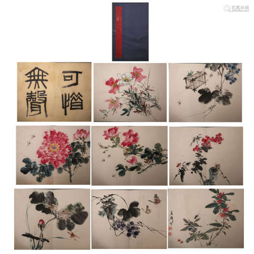CHINESE CALLIGRAPHY AND PAINTING ALBUM, FLOWER