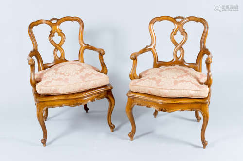 Pair Baroque Armchairs