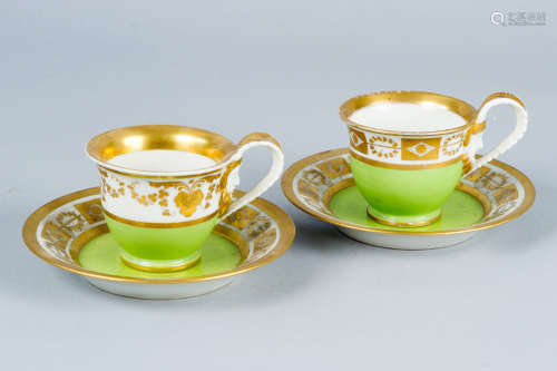 Pair of Vienna Porcelain cups