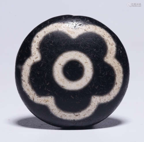 FLOWER PATTERN DZI BEAD