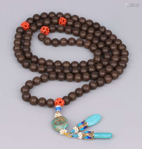 CHENXIANG WOOD STRING NECKLACE WITH 108 BEADS