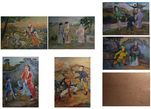 GUANLIANG MARK STORY PATTERN OIL PAINTING