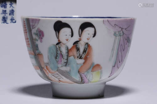 DAQINGGUANGXUNIANZHI MARK FAMILLE ROSE GLAZE BOWL