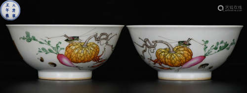 DAQINGYONGZHENGNIANZHI MARK ENAMELED GLAZE BOWL