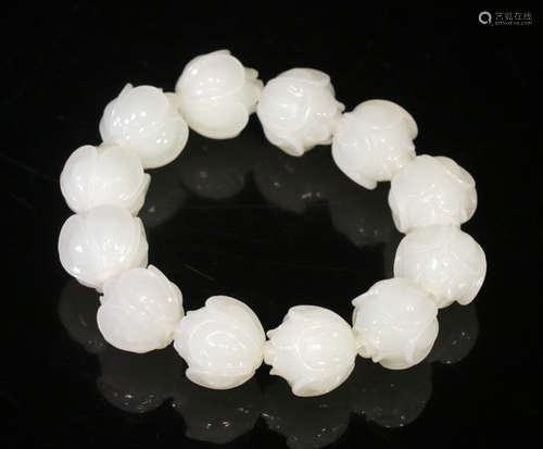 HETIAN WHITE JADE STRING BRACELET