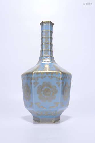 chinese azure glazed porcelain vase