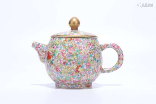 chinese famille rose porcelain teapot