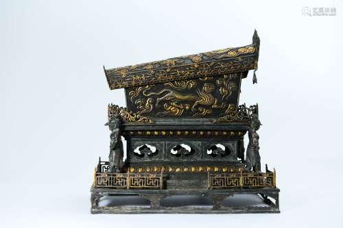 chinese silver relic coffin