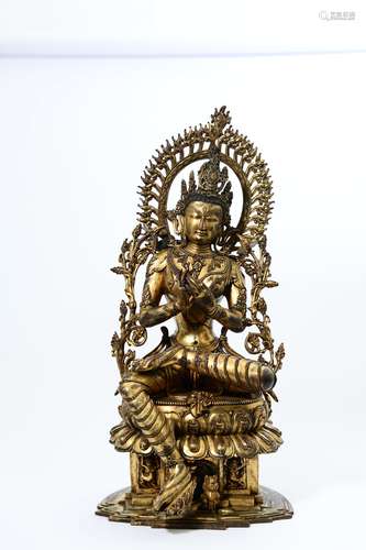 chinese bronze tara statue