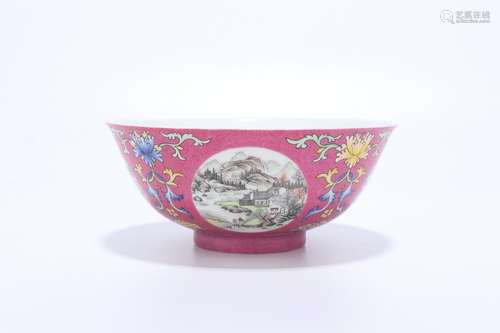 chinese famille rose porcelain bowl