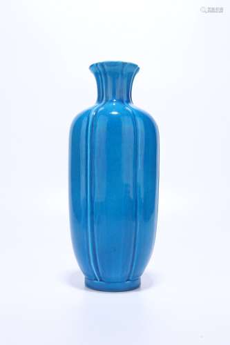 chinese blue glazed porcelain vase