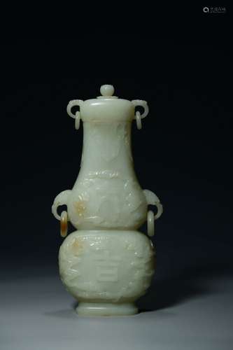 chinese jade double gourd vase