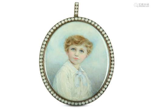 GERTRUDE MASSEY (BRITISH fl. 1898-1911) Portrait miniature o...