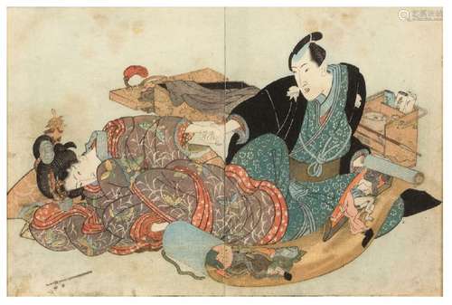 JAPON VERS 1827KUNISADA (1786-1865)