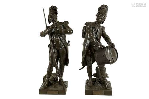 HENRY ETIENNE DUMAIGE (FRENCH, 1830-1888): A PAIR OF BRONZE ...