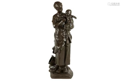 CLEMENT LEOPOLD STEINER (FRENCH, 1853-1899): A LARGE BRONZE ...