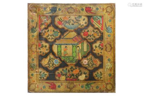 A LATE 19TH / EARLY 20TH CENTURY CHINESE STYLE PAINTED AND G...