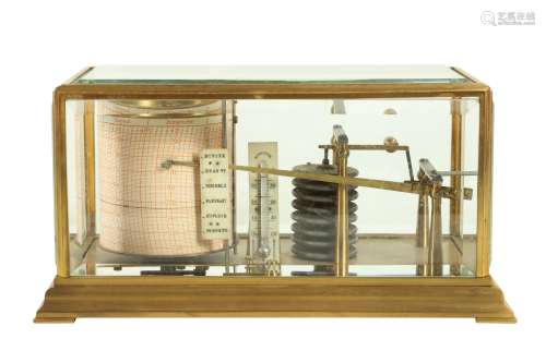 A FINE LATE 19TH CENTURY FRENCH GILT BRONZE BAROGRAPH