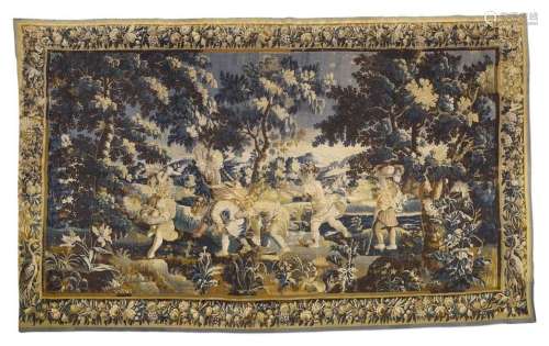 A LARGE 18TH CENTURY FRENCH AUBUSSON TAPESTRY