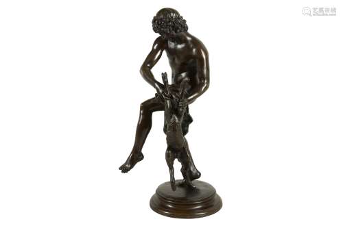 RAYMOND BARTHELEMY (FRENCH, 1833-1902): A BRONZE FIGURE OF A...