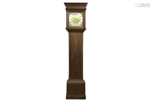 AN EARLY 18TH CENTURY OAK CASED LONGCASE CLOCK SIGNED JOHN S...