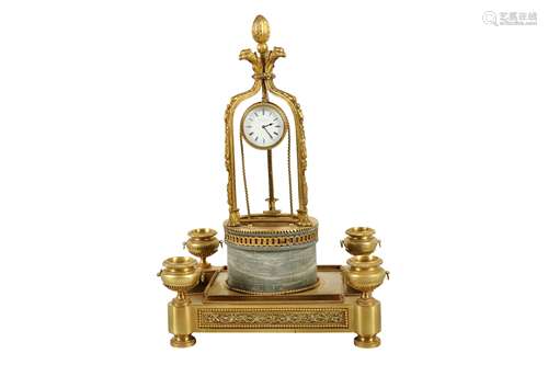 AN IMPRESSIVE LOUIS XVI STYLE GILT BRONZE AND MARBLE NOVELTY...