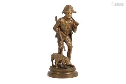 ALFRED DUBUCAND (FRENCH, 1828-1924): A BRONZE MODEL OF A HUN...