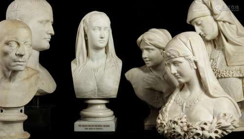 D. DAVIS (ENGLISH, 19TH CENTURY): A LATE 19TH CENTURY MARBLE...