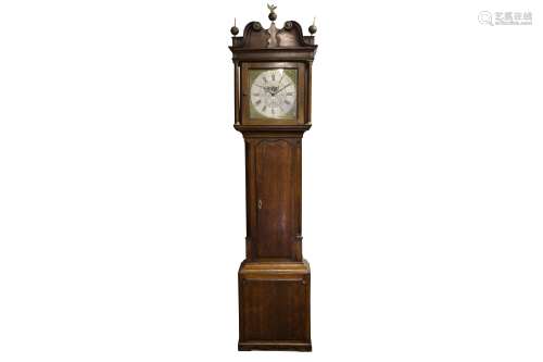 A MID 18TH CENTURY OAK THIRTY HOUR LONGCASE CLOCK SIGNED THO...