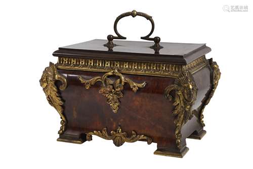 A 19TH CENTURY FRENCH REGENCE STYLE TORTOISESHELL AND GILT B...