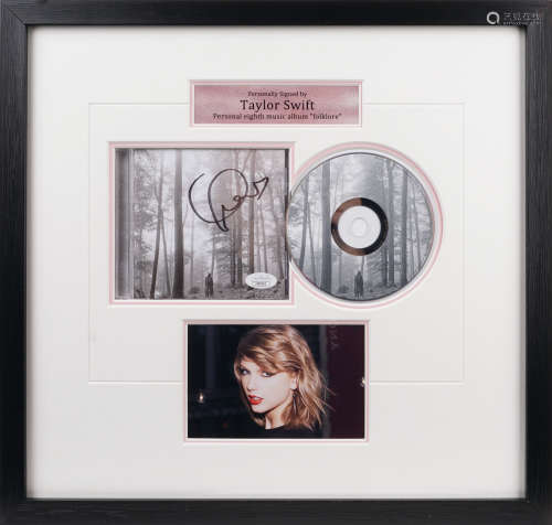 “美国音乐天后”泰勒·斯威夫特（Taylor Swift）亲笔签名《folklore》C...