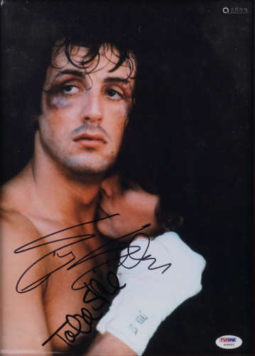 “美国功夫巨星”西尔维斯特·史泰龙（Sylvester Stallone）亲笔签名照...
