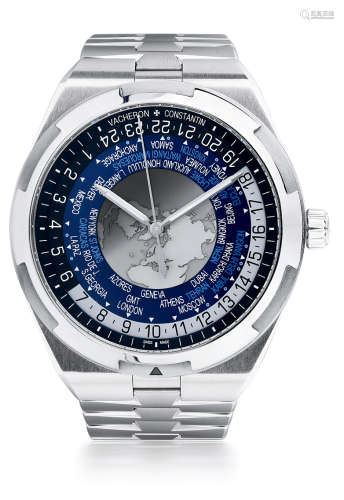 江诗丹顿，非常精美，精钢机械腕表，配备世界时显示表盘，型号7700V，...