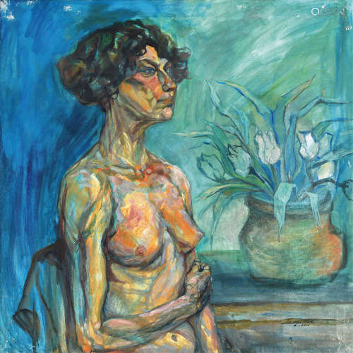 陆惟华（b.1956） 2000年作 伊丽莎白 布面油画