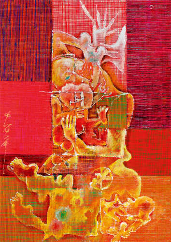 石虎（b.1942） 1996年作 天束 布面油画