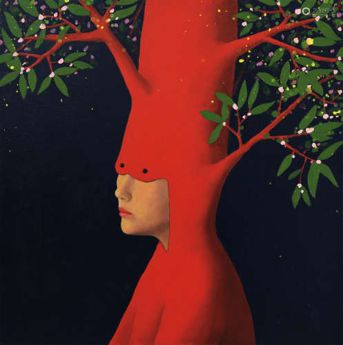 张占占（b.1982） 2014年作 树 布面油画