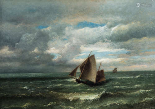 朱尔斯·杜普（1811～1889，法国） 1870年作 出航 布面油画