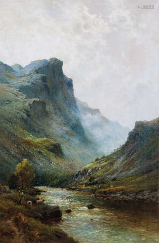 艾佛列德·冯特维尔·德·布赖恩斯基（1877～1957，英国） 晨曦 布面油画