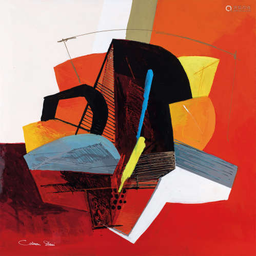 卡尔曼·歇米（b.1939，阿根廷） 2020年作 抽象 铝板漆画