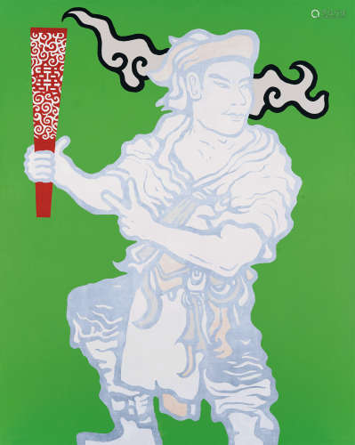 贾斯丁·李（b.1963，新加坡） 2008年作 举火炬的人 亚克力彩画布