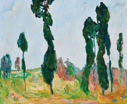 罗尔纯（1930～2015） 1998年作 家乡风景 布面油画