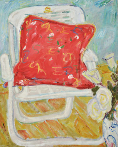 罗尔纯（1930～2015） 1998年作 红枕椅 布面油画