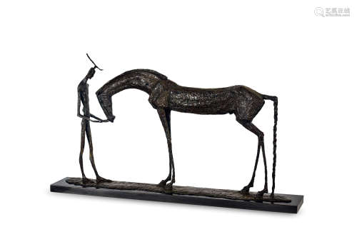 苏锦驹（b.1985） 2020年作 荒原牧马 铸铜雕塑